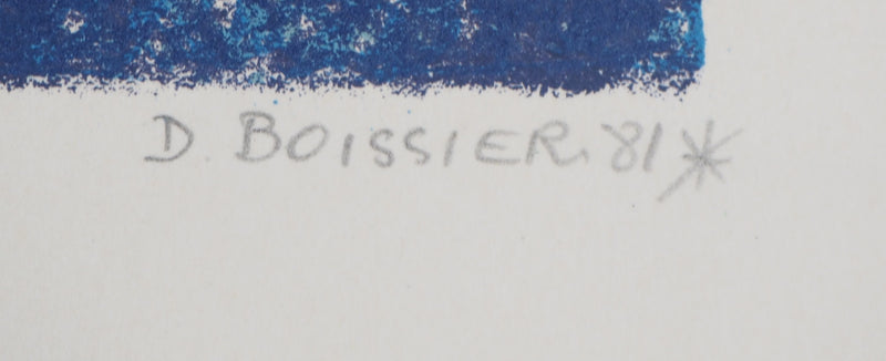 Denis BOISSIER : Instant de Chat, 1981 - Lithographie (détail)