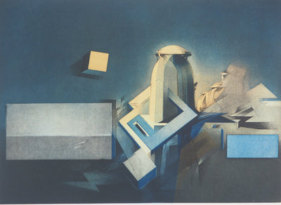 André BONGIBAULT : Architecture impossible - Gravure (détail)