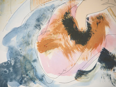 Alain BONNEFOIT : Modèle au parapluie, 1993 - Lithographie (détail)