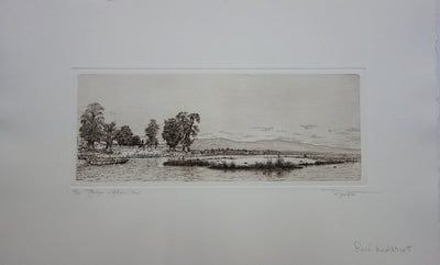René BONVALOT : Paysage d'Afrique - Gravure (détail)