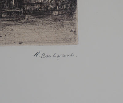 Nicole BOUHARMONT : Le Gardien  - Gravure (détail)
