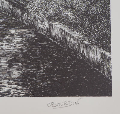 C. BOURDIN : Sur les bords de la rive - art (détail)