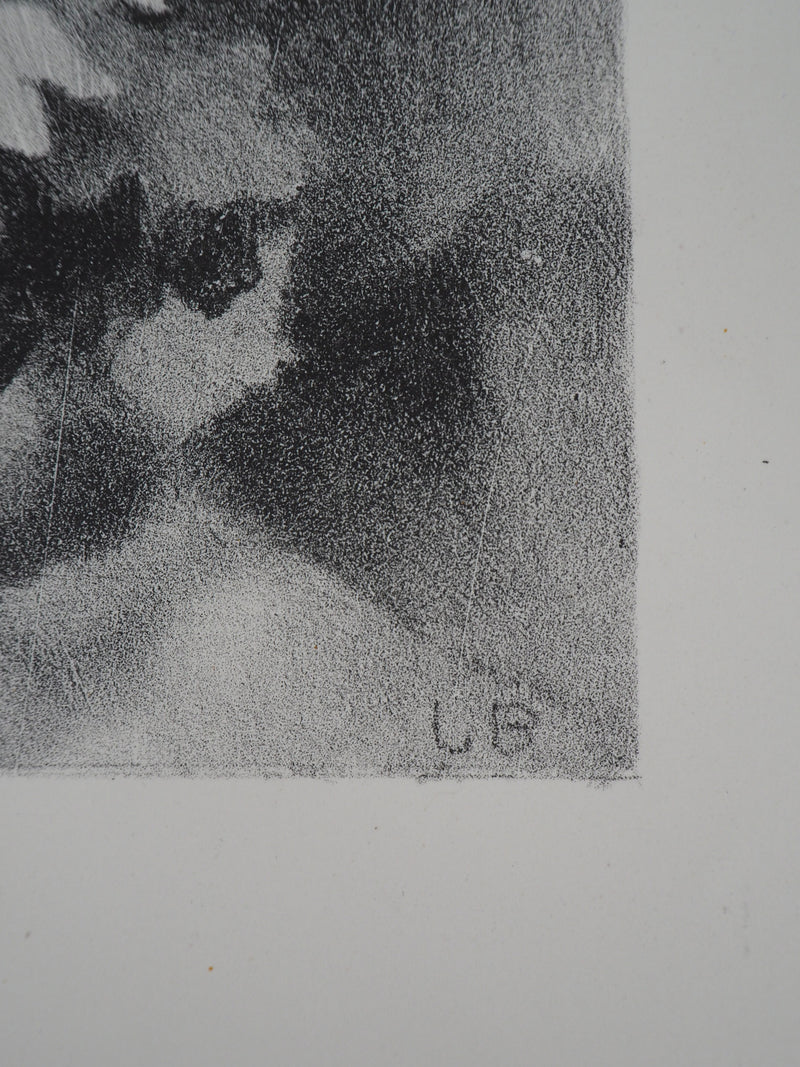 Jean-Louis BOUSSINGAULT : Les vendanges - Lithographie (détail)