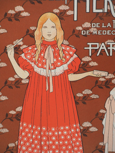 Bernard BOUTET DE MONVEL : Petite fille et sa brosse à dents - Affiche (détail)