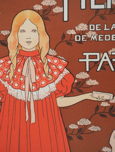 Bernard BOUTET DE MONVEL : Petite fille et sa brosse à dents - Affiche (détail)