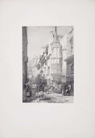 Thomas Shotter BOYS : Maison de l'amiral Coligny à Paris - Lithographie (détail)