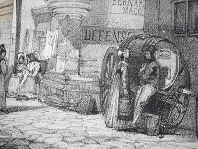Thomas Shotter BOYS : Maison de l'amiral Coligny à Paris - Lithographie (détail)