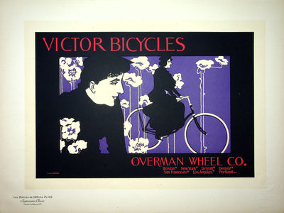 William BRADLEY : Femme sur sa bicyclette, 1899 - Affiche