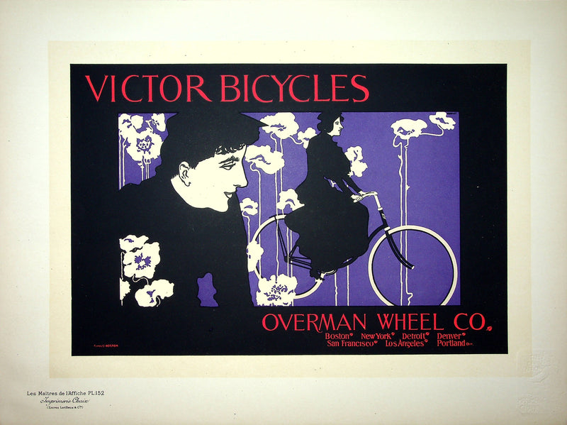 William BRADLEY : Femme sur sa bicyclette, 1899 - Affiche