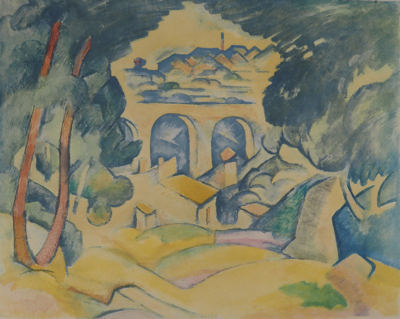 Georges BRAQUE : Hommage à Cézanne : le Viaduc de l&