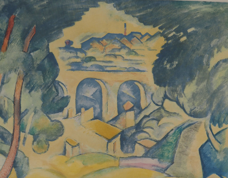 Georges BRAQUE : Hommage à Cézanne : le Viaduc de l&