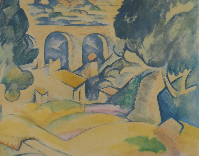 Georges BRAQUE : Hommage à Cézanne : le Viaduc de l&