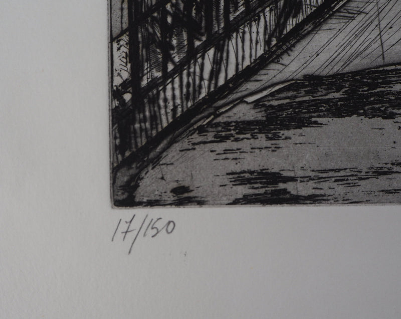 Claude BRETON : Amiens - Gravure (détail)