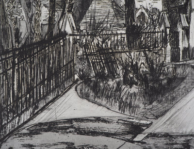 Claude BRETON : Amiens - Gravure (détail)