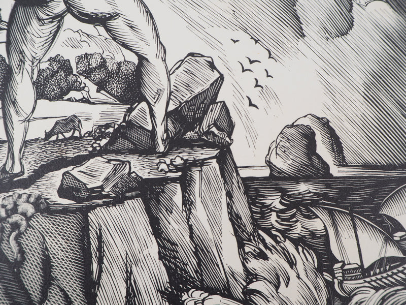 Constant LE BRETON : Polyphème, 1925 - Gravure sur bois (détail)