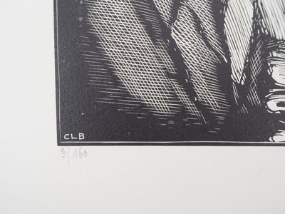 Constant LE BRETON : Polyphème, 1925 - Gravure sur bois (détail)