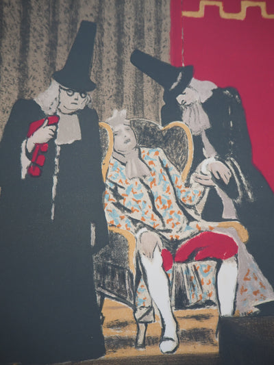 Maurice BRIANCHON : Le malade imaginaire, 1955 - Lithographie (détail)