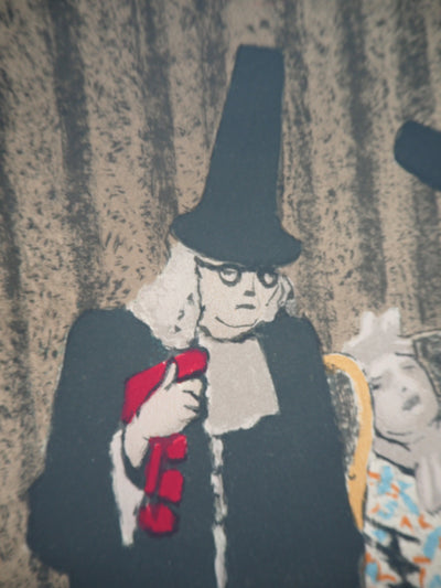 Maurice BRIANCHON : Le malade imaginaire, 1955 - Lithographie (détail)