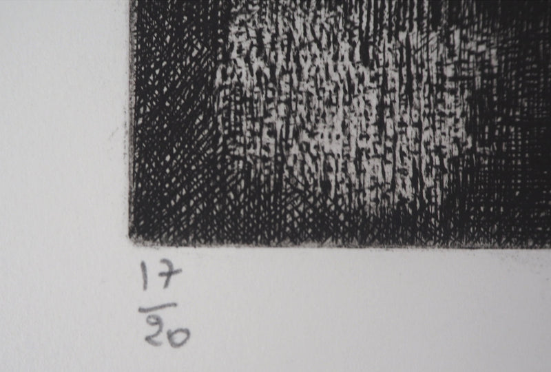 Françoise BRICAUT : Au pays de Dieu Noir, 1978 - Gravure (détail)