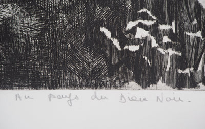 Françoise BRICAUT : Au pays de Dieu Noir, 1978 - Gravure (détail)