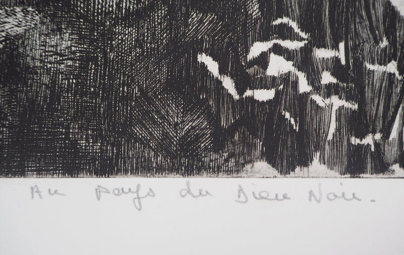 Françoise BRICAUT : Au pays de Dieu Noir, 1978 - Gravure (détail)