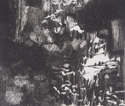 Françoise BRICAUT : Au pays de Dieu Noir, 1978 - Gravure (détail)