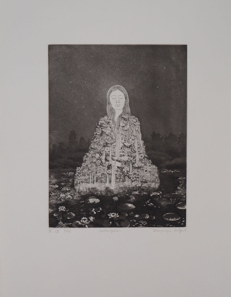 Dominique BRIFFAUT : Méditation, contemplation - Gravure