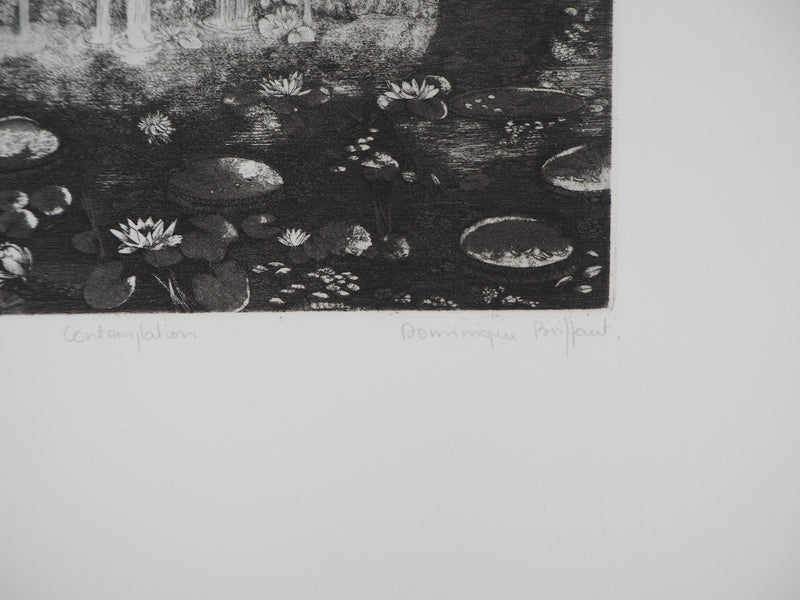 Dominique BRIFFAUT : Méditation, contemplation - Gravure (détail)
