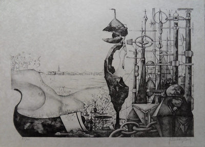 Patrick BRISSAUD : L'alchimiste - Lithographie
