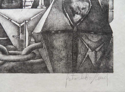 Patrick BRISSAUD : L'alchimiste - Lithographie (détail)