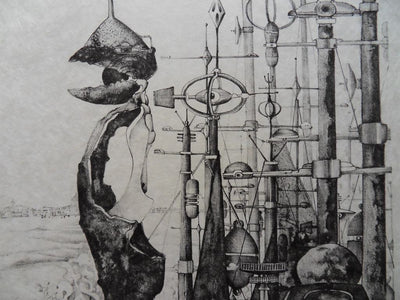 Patrick BRISSAUD : L'alchimiste - Lithographie (détail)