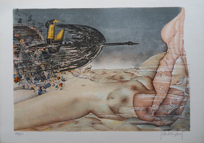 Patrick BRISSAUD : Paysage féminin - Lithographie
