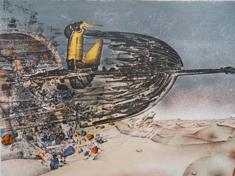 Patrick BRISSAUD : Paysage féminin - Lithographie (détail)