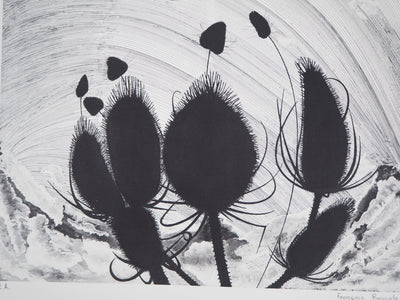François BROSOLO : Les chardons - Lithographie (détail)