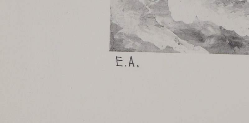 François BROSOLO : Les chardons - Lithographie (détail)
