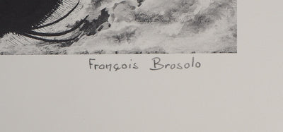 François BROSOLO : Les chardons - Lithographie (détail)