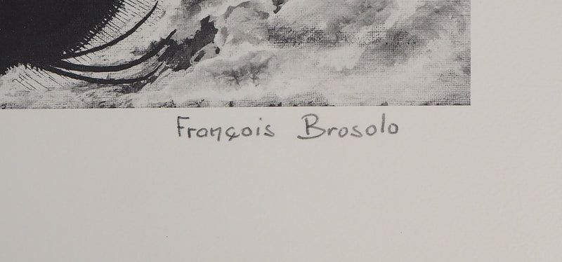 François BROSOLO : Les chardons - Lithographie (détail)