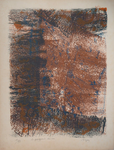 Camille BRYEN : Parapluie chinois, 1973 - Lithographie