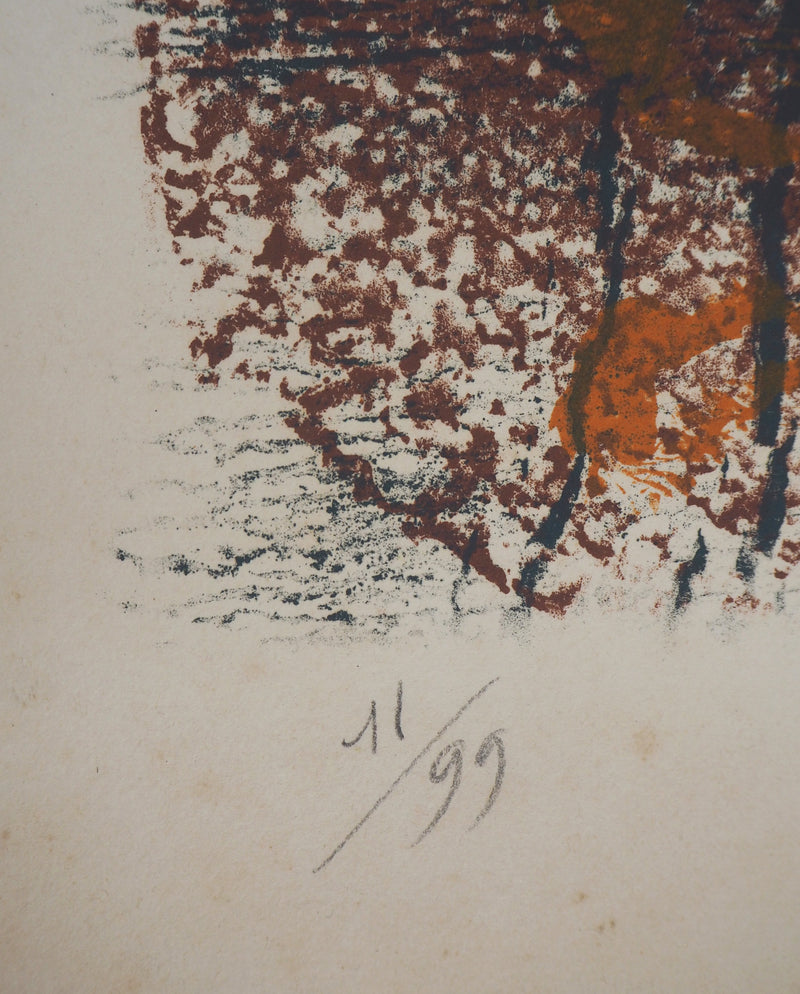 Camille BRYEN : Parapluie chinois, 1973 - Lithographie (détail)