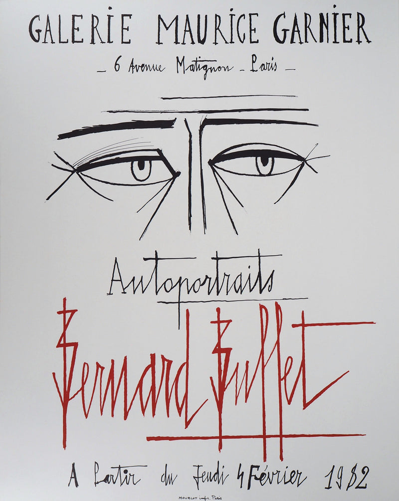 Bernard BUFFET : Autoportraits, Affiche originale (vue générale) - Crédit photo : Galerie Art.Paris