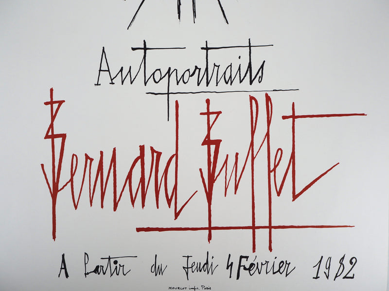 Bernard BUFFET : Autoportraits, Affiche originale (photo de détail 4) - Crédit photo : Galerie Art.Paris