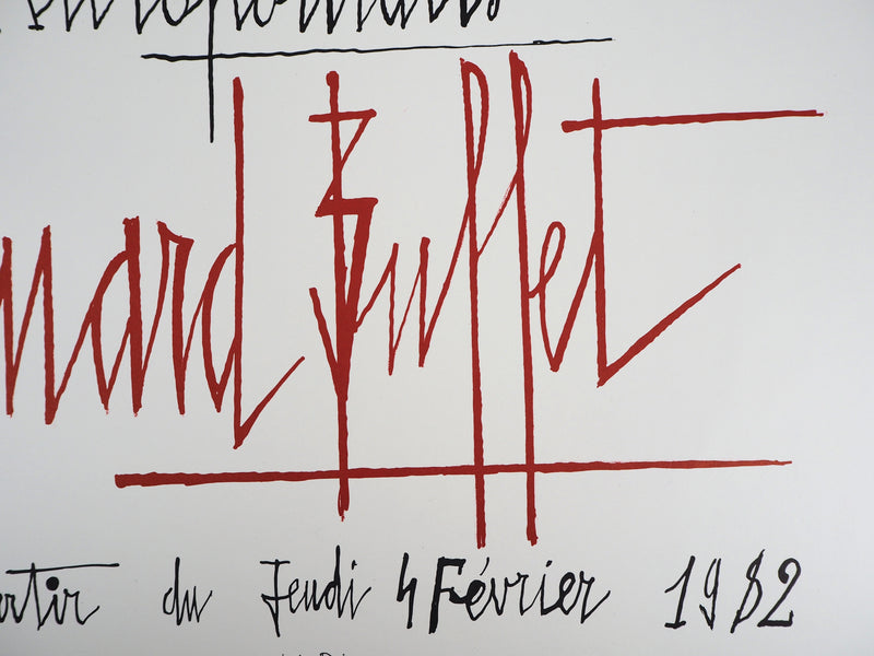 Bernard BUFFET : Autoportraits, Affiche originale (photo de détail 5) - Crédit photo : Galerie Art.Paris