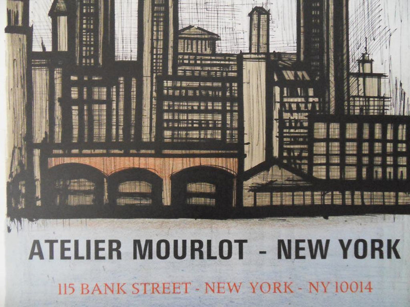 Bernard BUFFET : New York, 1967 - Lithographie (détail)