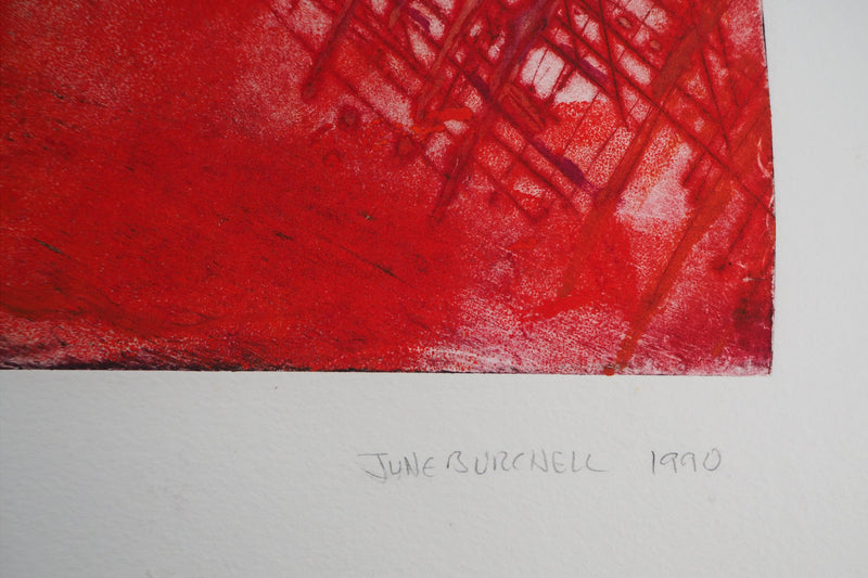 June BURCHELL : Blood judge, 1990 - Gravure (détail)