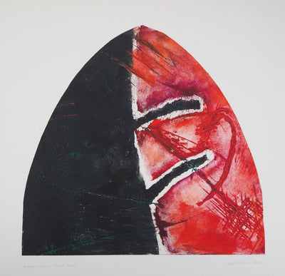 June BURCHELL : Blood judge, 1990 - Gravure (détail)