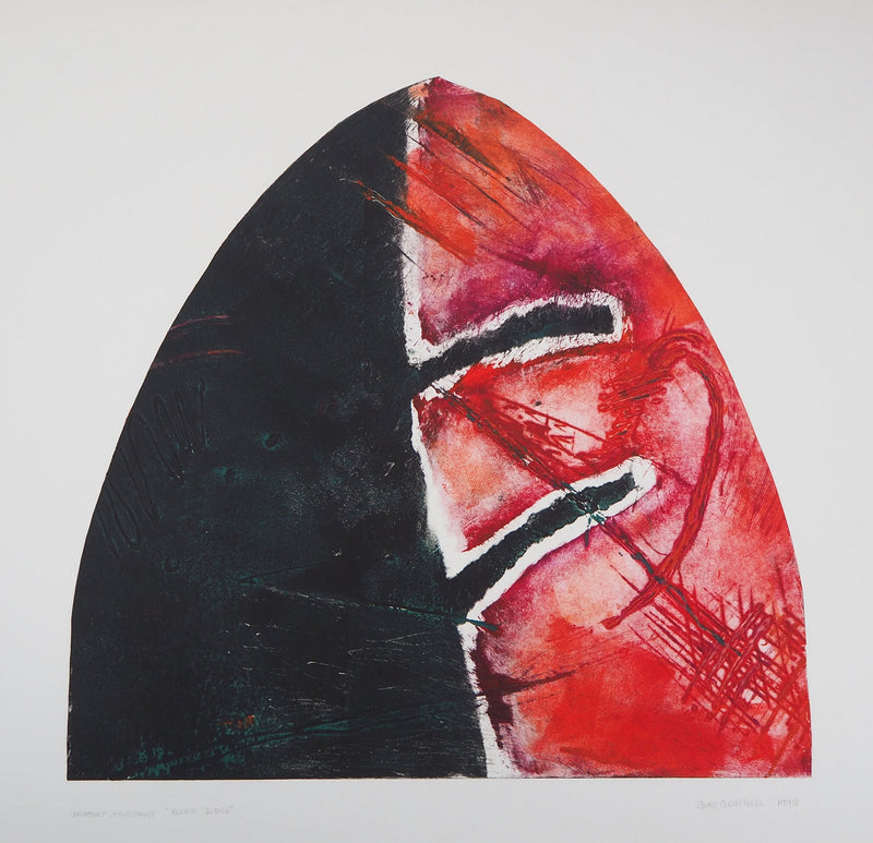 June BURCHELL : Blood judge, 1990 - Gravure (détail)