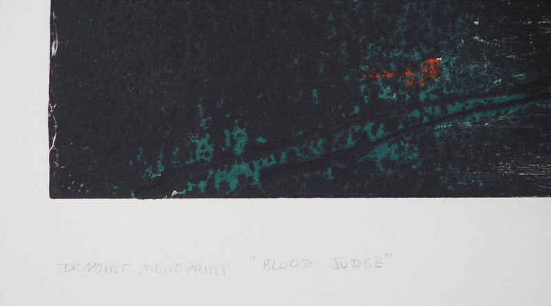 June BURCHELL : Blood judge, 1990 - Gravure (détail)