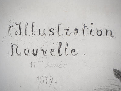 Eugène BURNAND : Angelots : Frontispice de L'Illustration Nouvelle, 11ème année - Gravure (détail)