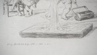 Eugène BURNAND : Angelots : Frontispice de L'Illustration Nouvelle, 11ème année - Gravure (détail)
