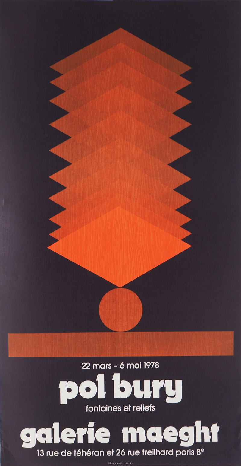 Pol BURY : Assemblage géométrique - Affiche